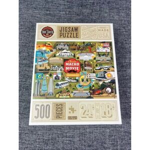 True South Puzzle Co Classic Macho Movie Locations Map 500 Piece Jigsaw Puzzle